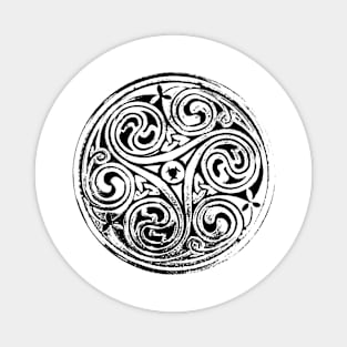 Black Whirls and Swirls Magnet